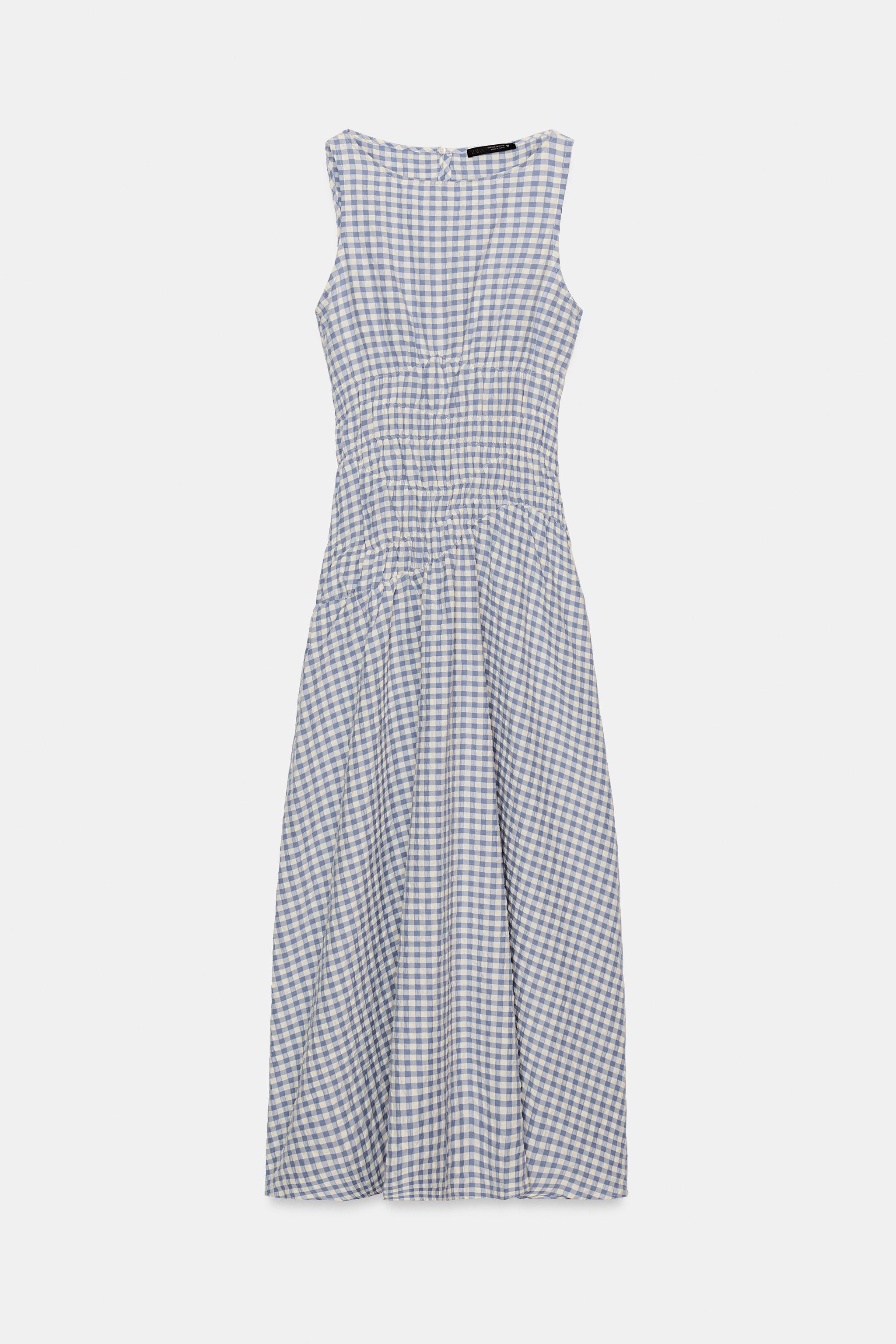 GINGHAM MIDI DRESS
